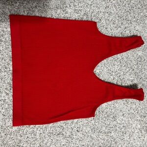 Rue21 Red Ribbed Tank Top